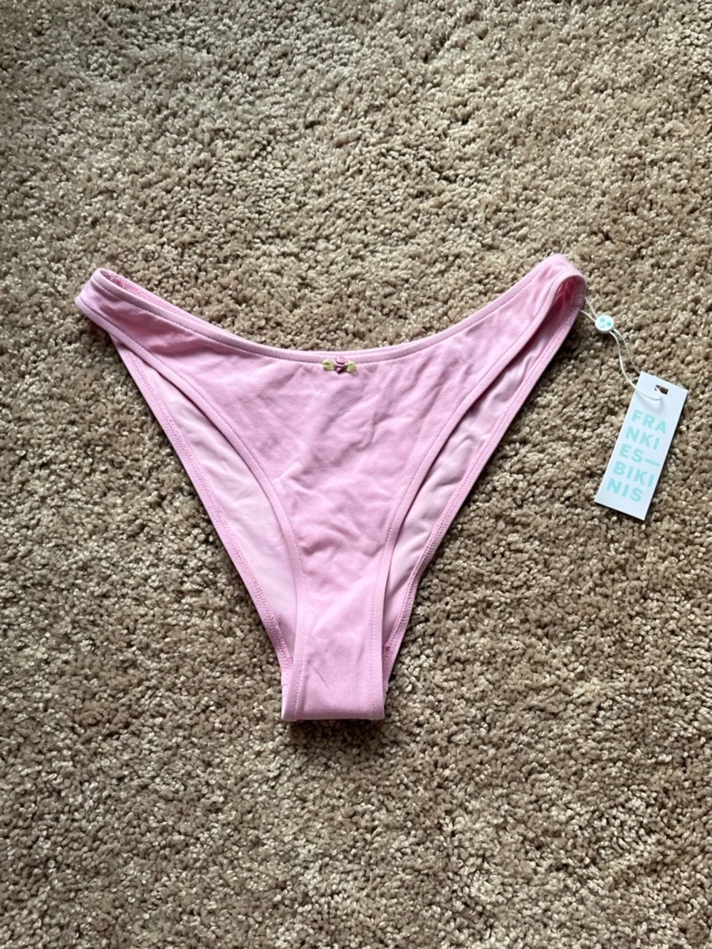 Frankie’s bikinis Dove classic bikini bottom in French Rose